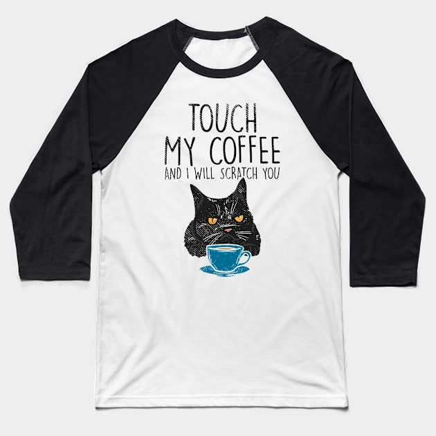 Cats and coffee cat lover coffee lover Baseball T-Shirt by Tom´s TeeStore